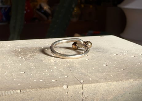 TIFFANY＆Co. ティファニー フック＆アイ リング 10号 18K/SV925 ビンテージ