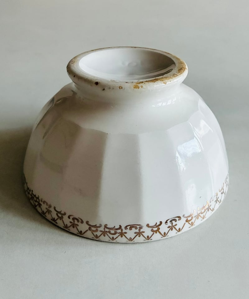 金継ぎ 貫入有】ヴィンテージカフェオレボウル 見立て抹茶碗