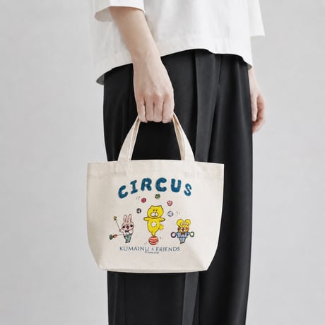 オリジナルミニトートバッグ「くまいぬサーカス」