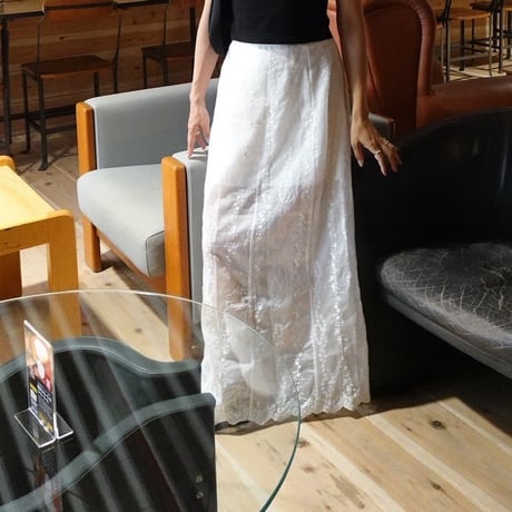 sheer lace skirt