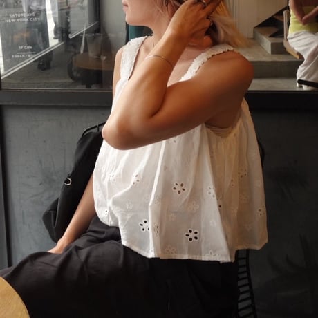 flower sleeveless blouse