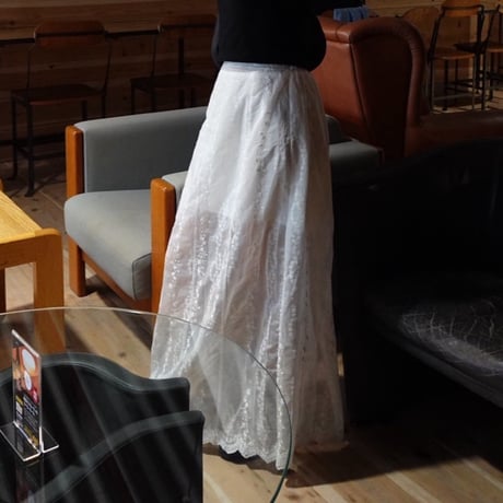 sheer lace skirt
