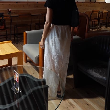 sheer lace skirt