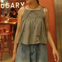 gingham check peplum