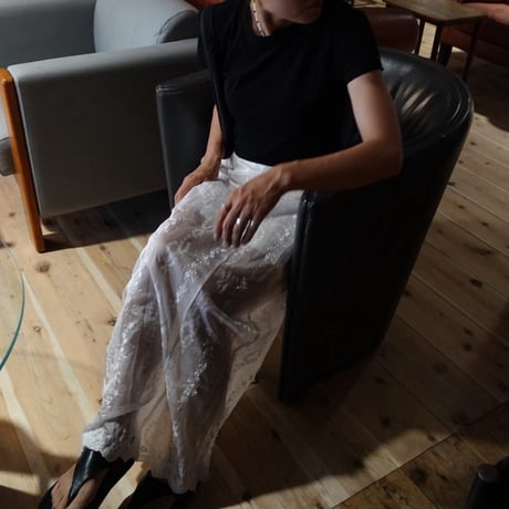 sheer lace skirt