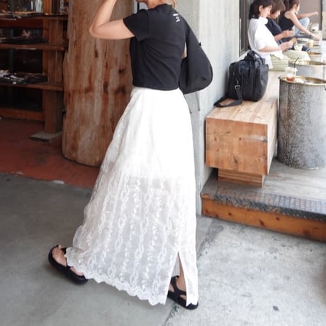 sheer lace skirt