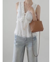 Elegance Lace-Up Sleeveless Blouse（トップス）
