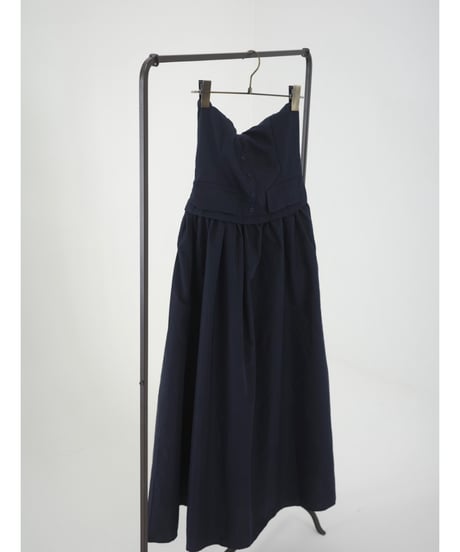Cross-Neck Halter Maxi Dress (Navy)