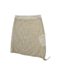 beige asymmetry skirt