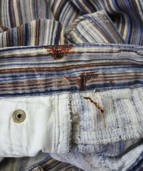 corduroy stripe flared pants