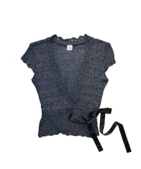 Camaíeu navy blue * silver ribbon top