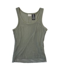 Khaki mesh tank top