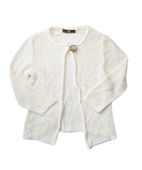 White knit cardigan
