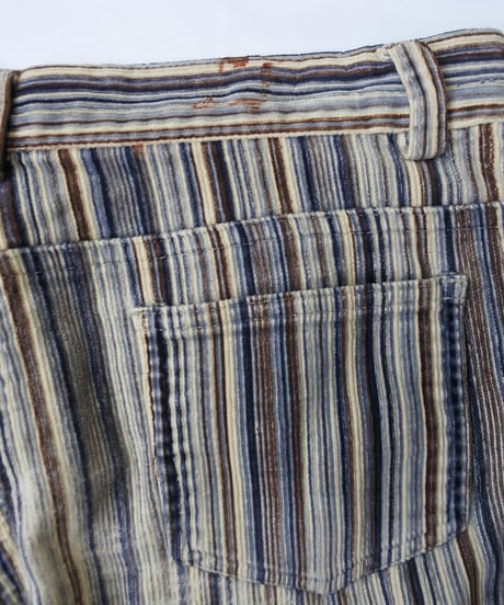 corduroy stripe flared pants