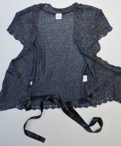 Camaíeu navy blue * silver ribbon top