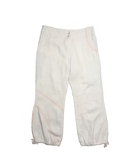 neon orange stitched 3/4-length pants