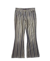 corduroy stripe flared pants