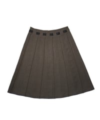 Dark brown belted skirt
