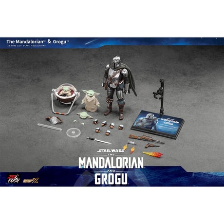 ZD TOYS - Star Wars The Mandalorian and Grogu: 2-Pack 1/10 Scale Action Figures