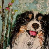 犬のタロット原画『THREE OF WANDS ワンドの3』