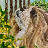 犬のタロット原画『SIX OF WANDS ワンドの6』