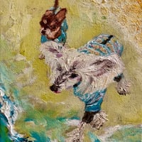 犬のタロット原画『THE FOOL 愚者』