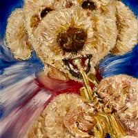 犬のタロット原画『JUDGEMENT最後の審判』油彩