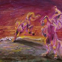 『赤い馬』油彩画