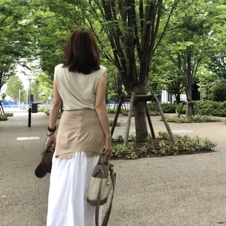 SHOULDER (S)ベージュ×アイボリー