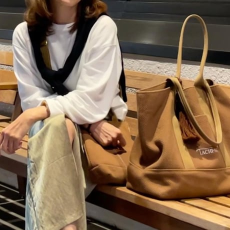 BASICトートバッグ(L)キャメル
