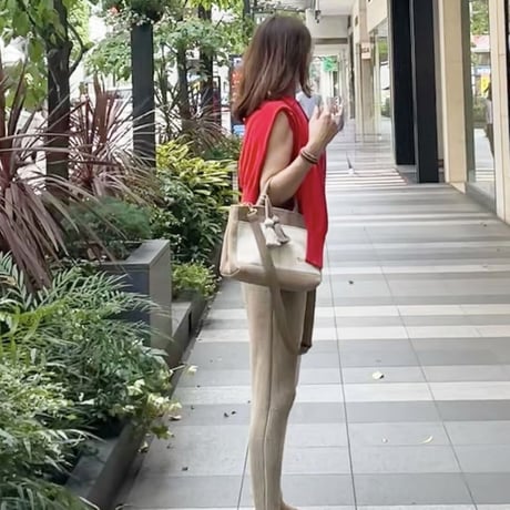 TASSELトートバッグ両面Sサイズ new  BEIGE ※ストラップ&タッセルチャーム付き