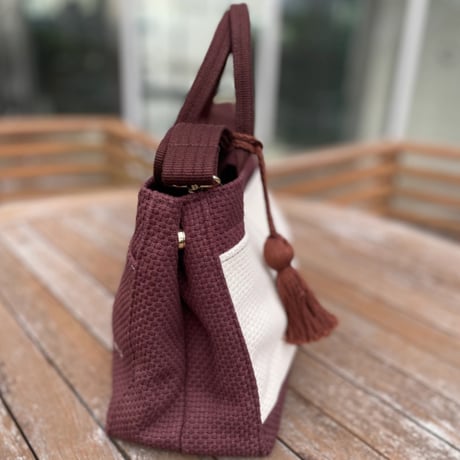 TASSELトートバッグSサイズ　2025AW限定色ボルドー