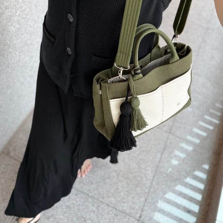 TASSELトートバッグ両面　Sサイズ　数量限定KHAKI