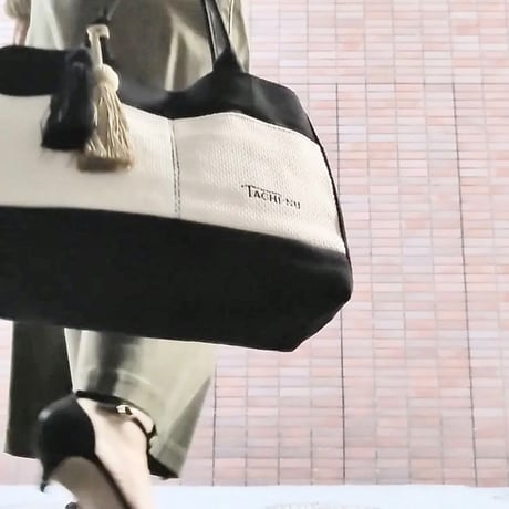 TASSELトートバッグ両面Lサイズ ブラック
