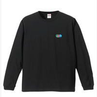 ピースハート　長袖Tシャツ #ブラック