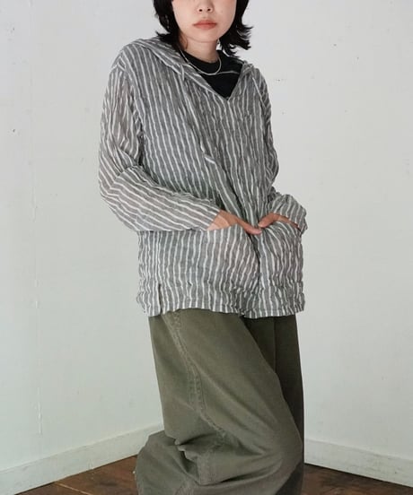 MEYAME / STRIPED LIGHT PARKA (2 COLORS)
