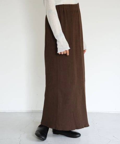 kéngo / recycled cotton rib long skirt (3 COLORS)