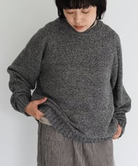 YULA / NOIL SILK KNIT (BLACK MIX)