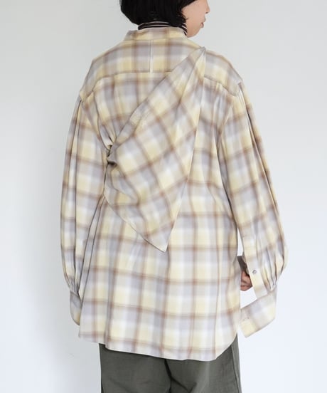 JöICEADDED / Tucked Sleeve Zigzag Shirt (2 COLORS)