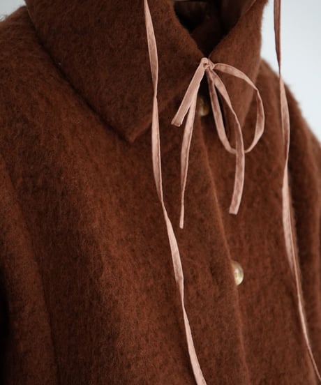 JöICEADDED / Dual Coat Taffeta & Boa (Coral / Mahogany)