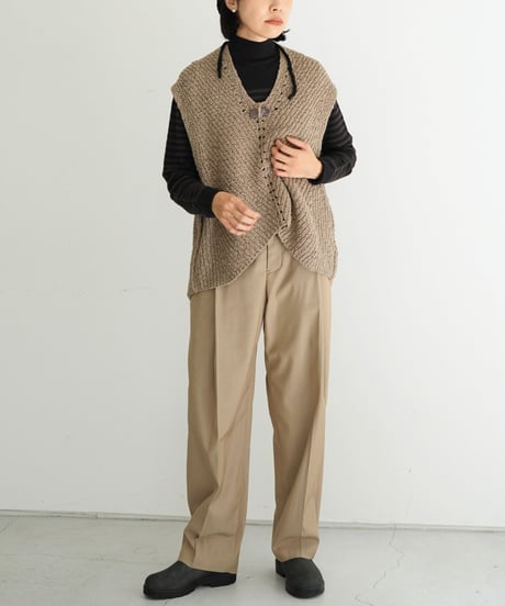 ONICA / Slub bubble Vest (BEIGE)