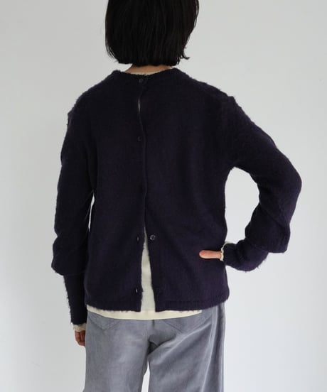 MEYAME / FLUFFY PULLOVER - CARDIGAN (NAVY)