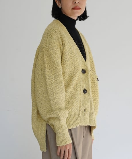 ONICA / Loop-yarn Pocket Cardigan (YELLOW)