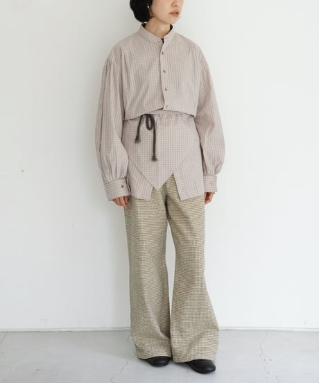 JöICEADDED / Tucked Sleeve Zigzag Shirt (2 COLORS)