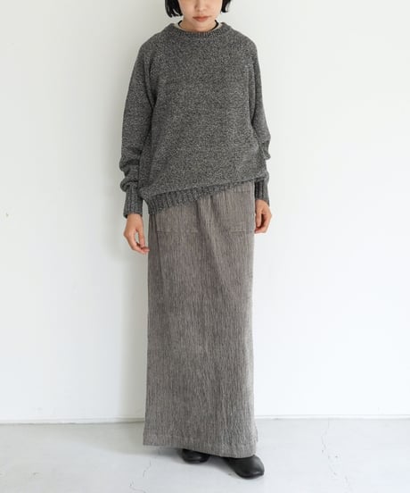 YULA / NOIL SILK KNIT (BLACK MIX)
