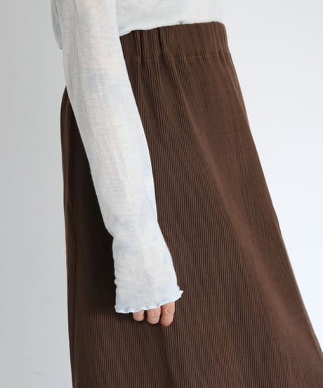 kéngo / recycled cotton rib long skirt (3 COLORS)