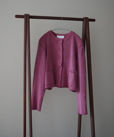 kéngo / recycled cotton rib 2-pockets box cardigan (3 COLORS)