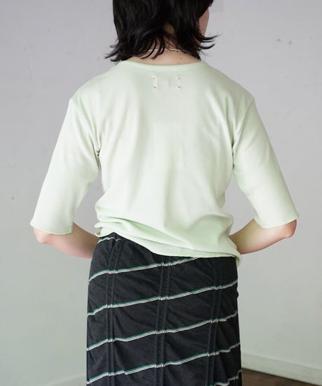 MEYAME / SOFT RIB HALF-SLEEVE TEE (3 COLORS)