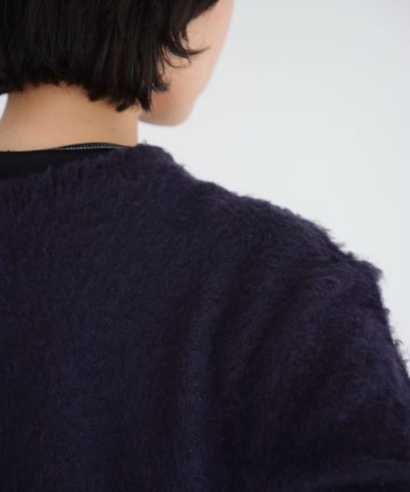 MEYAME / FLUFFY PULLOVER - CARDIGAN (NAVY)
