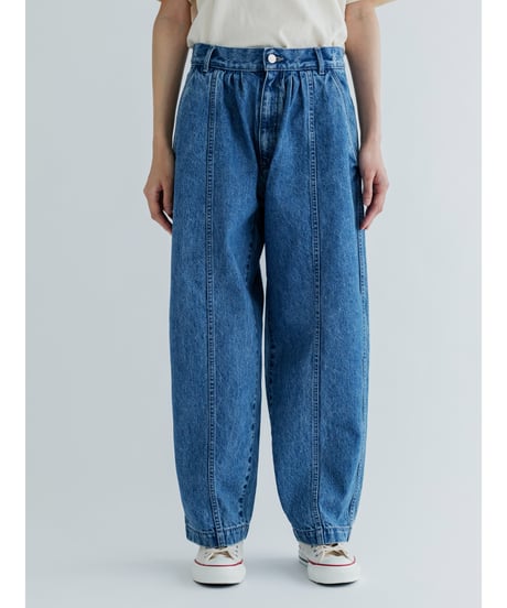 MEYAME / DENIM WIDE TUCK PANTS (2 SIZE)